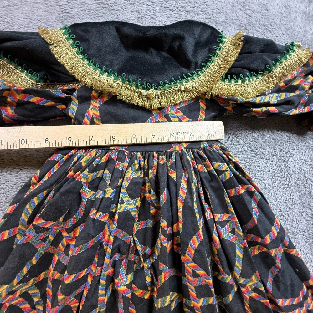 Vintage Dolls Dress 20" Dancing Maiden Renee Noso PNW Ribbon Print - Picture 8 of 10